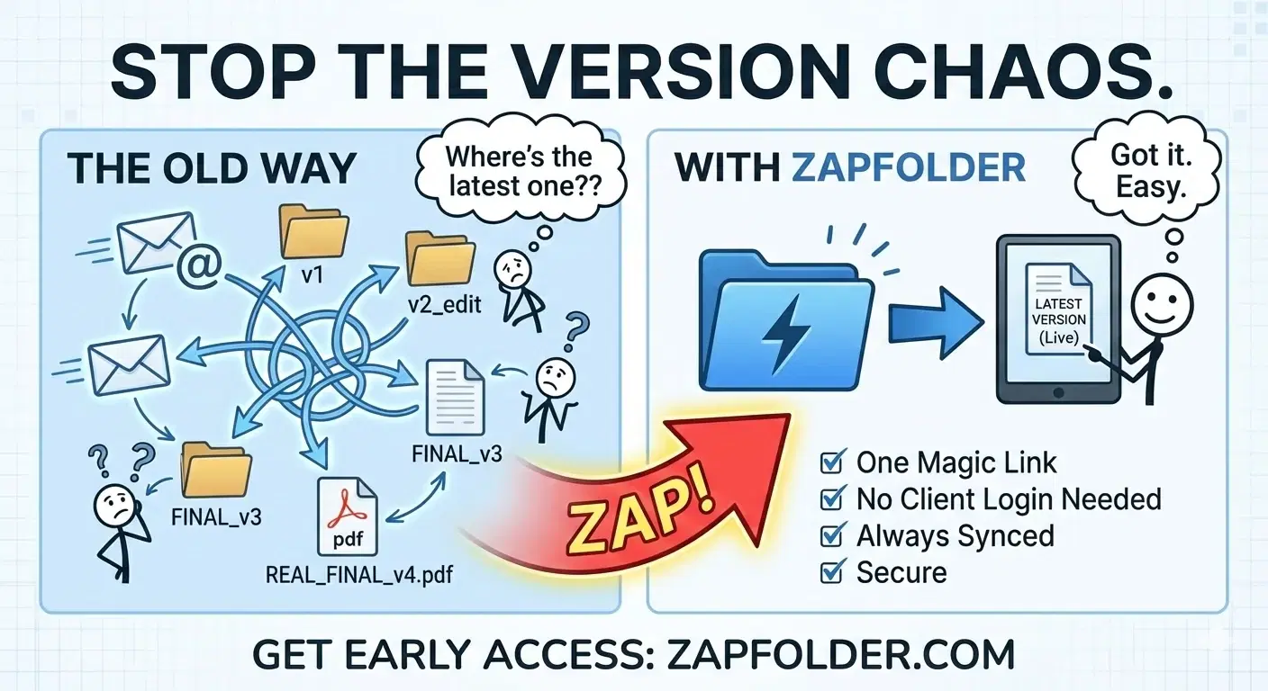 ZapFolder visual review product presentation